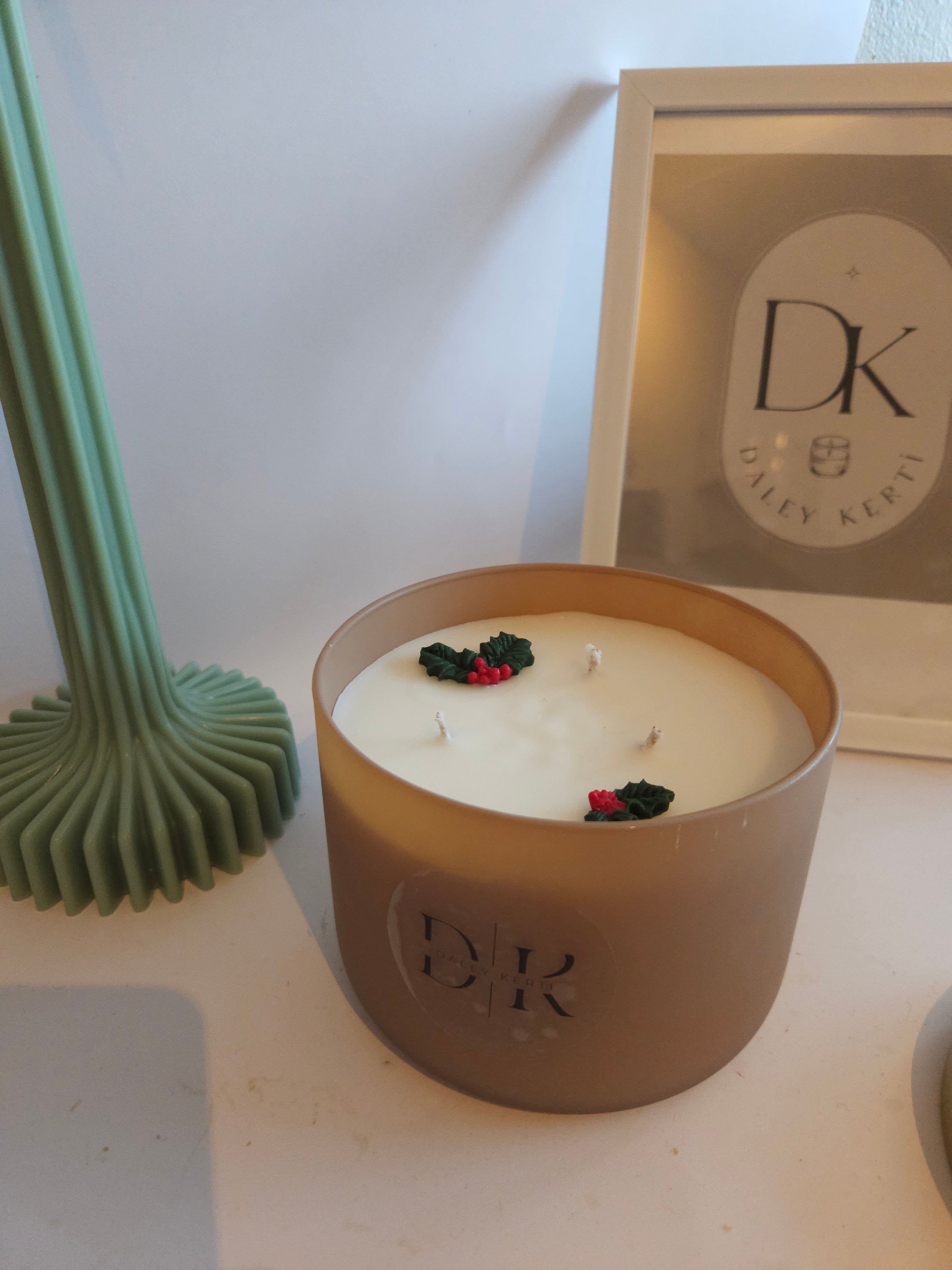 Stór mistiltein i glasi með loki