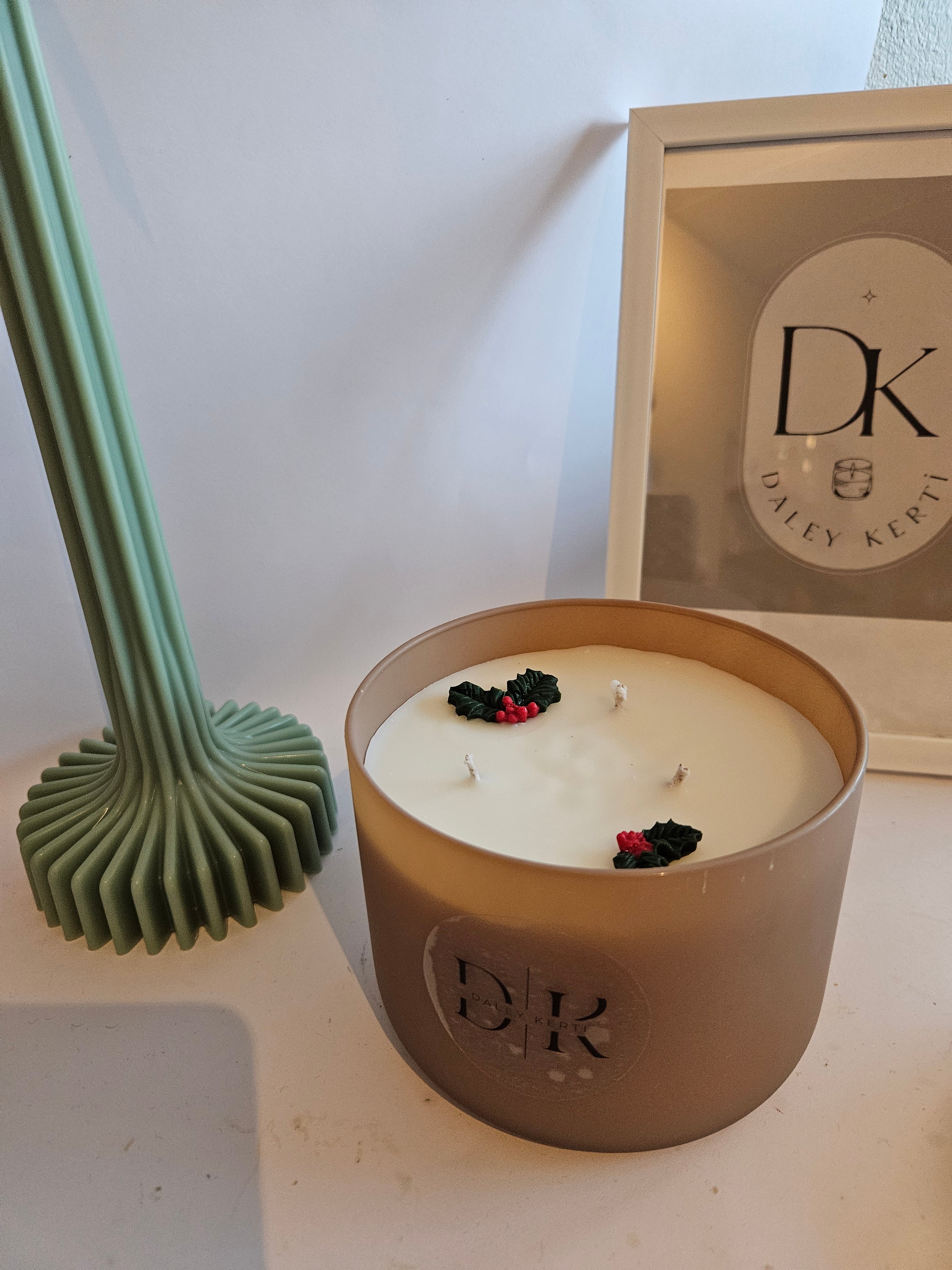 Stór mistiltein i glasi með loki